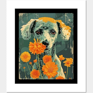 Poodle Flowers Photo Art Design For Dog Onwer Posters and Art